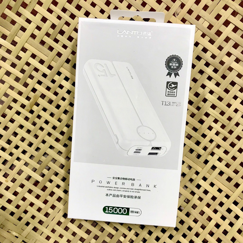 Sạc dự phòng LANTU từ 10000mah/ 15000mah/ 20000mah/ 30000 mah bảo hành 1 năm