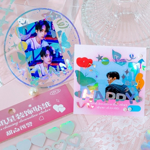 Sticker trang trí Toploader Mo-card hologram lấp lánh - Be Tiny Stationery