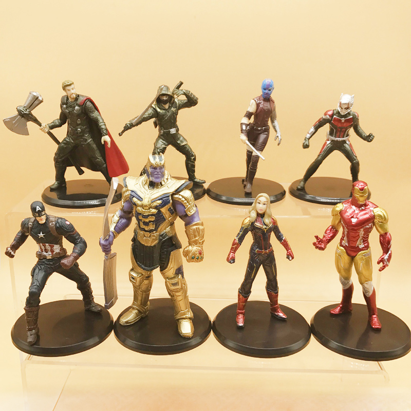 Set 8 Mô Hình Đồ Chơi Nhân Vật Siêu Anh Hùng Avengers