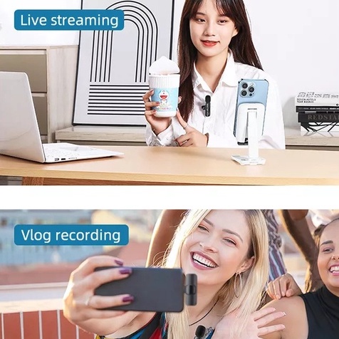 Micro không dây hỗ trợ Livestream cho thiết bị cổng USB Type C Lightning Remax K02