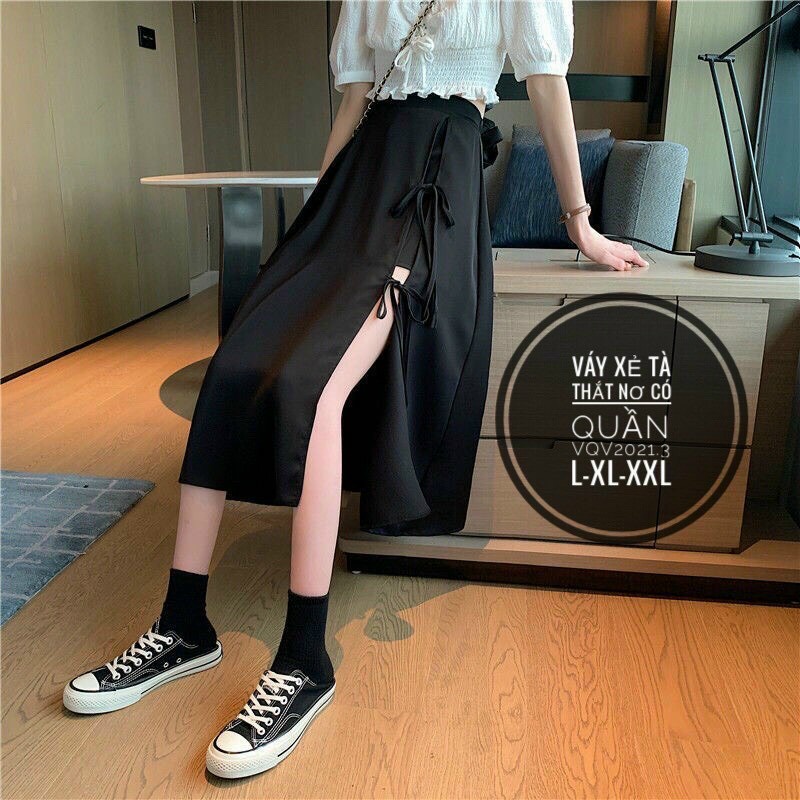 Váy bigsize hack dáng sêu hot xinh xắn thắt nơ size từ 55-90kg