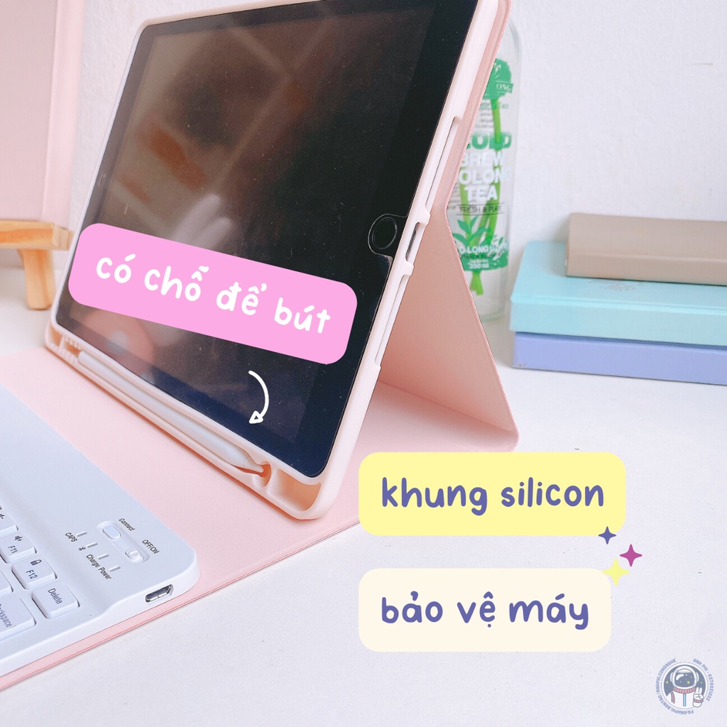 [Thế hệ mới 2023] Bao Da Máy Tính Bảng Cao Cấp Kèm Bàn Phím Bluetooth Chính Hãng