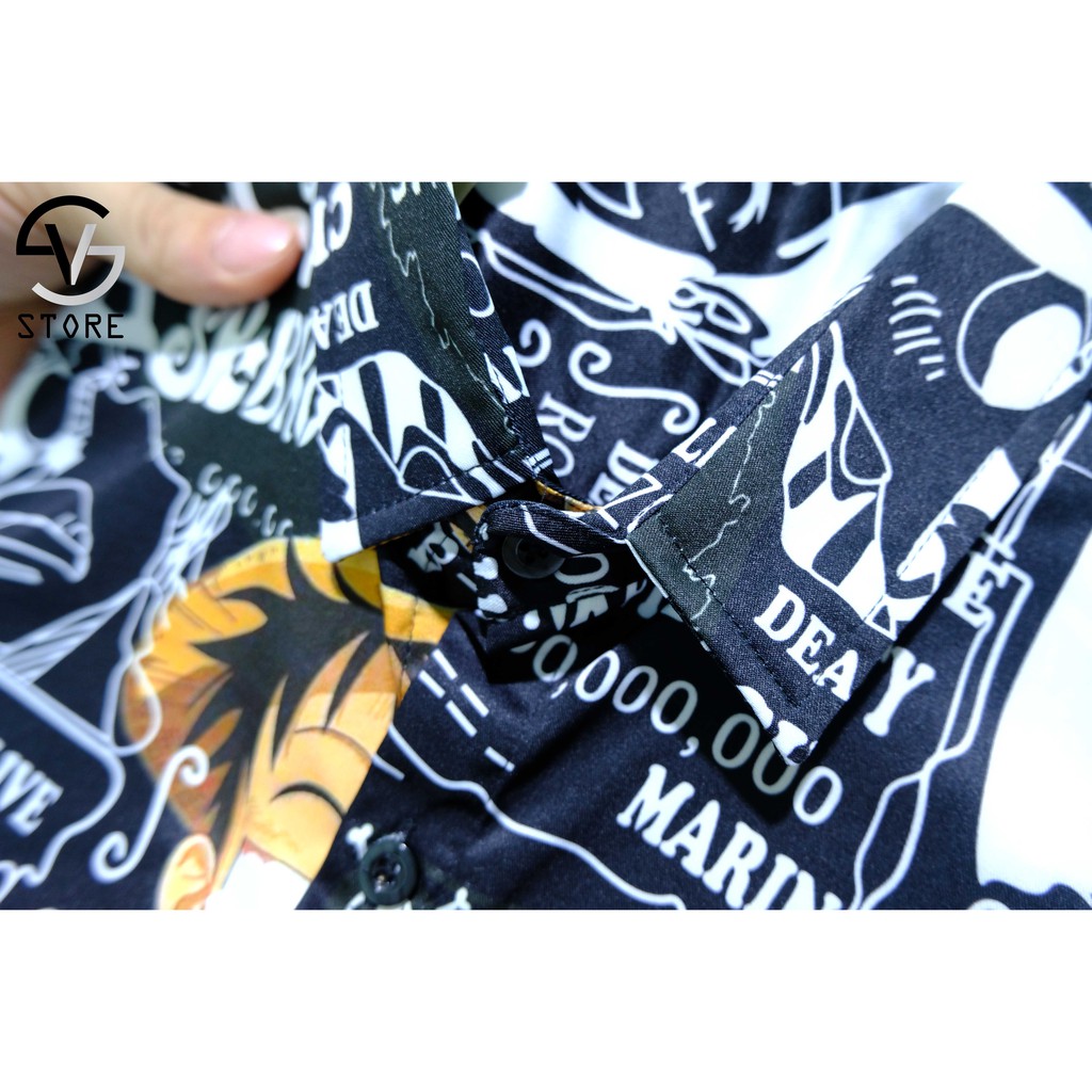 Áo sơ mi nam tay ngắn họa tiết LUFFY SVS0003 SV STORE Chất lụa chéo cao cấp, thoáng mát, thấm hút tốt | BigBuy360 - bigbuy360.vn