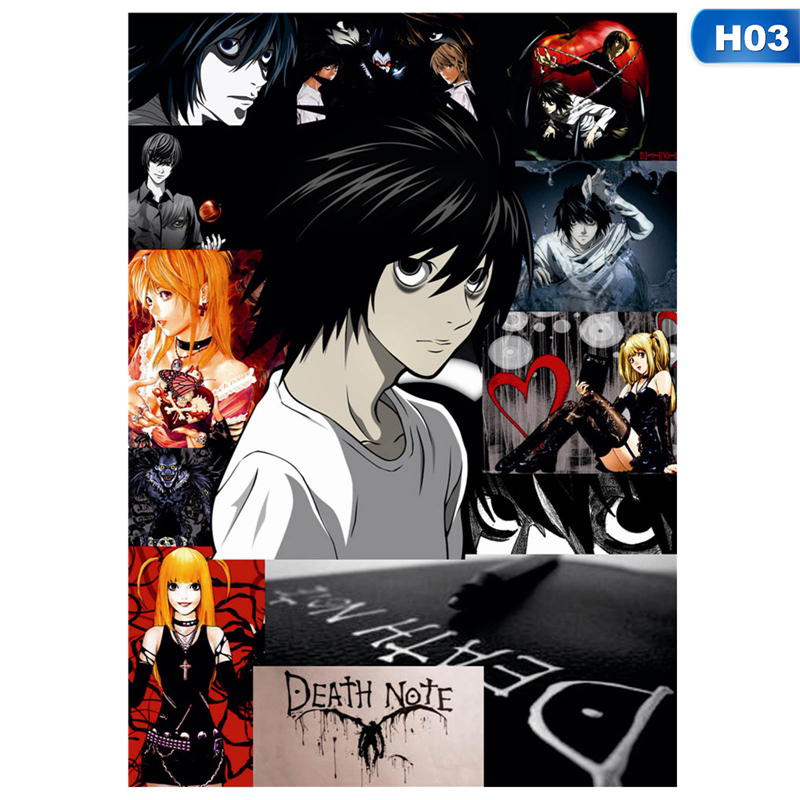 Áp Phích Trang Trí Nội Thất Hình Anime Death Note L Kira 8 "x12" Fl912