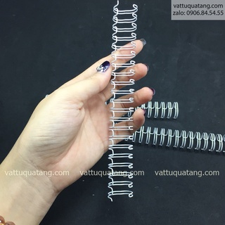 Combo 100 cái Gáy lò xo kim loại kẽm trắng đen lịch sổ tay A3, A4, A5,A6( 9, 14, 21 mắc (lỗ)
