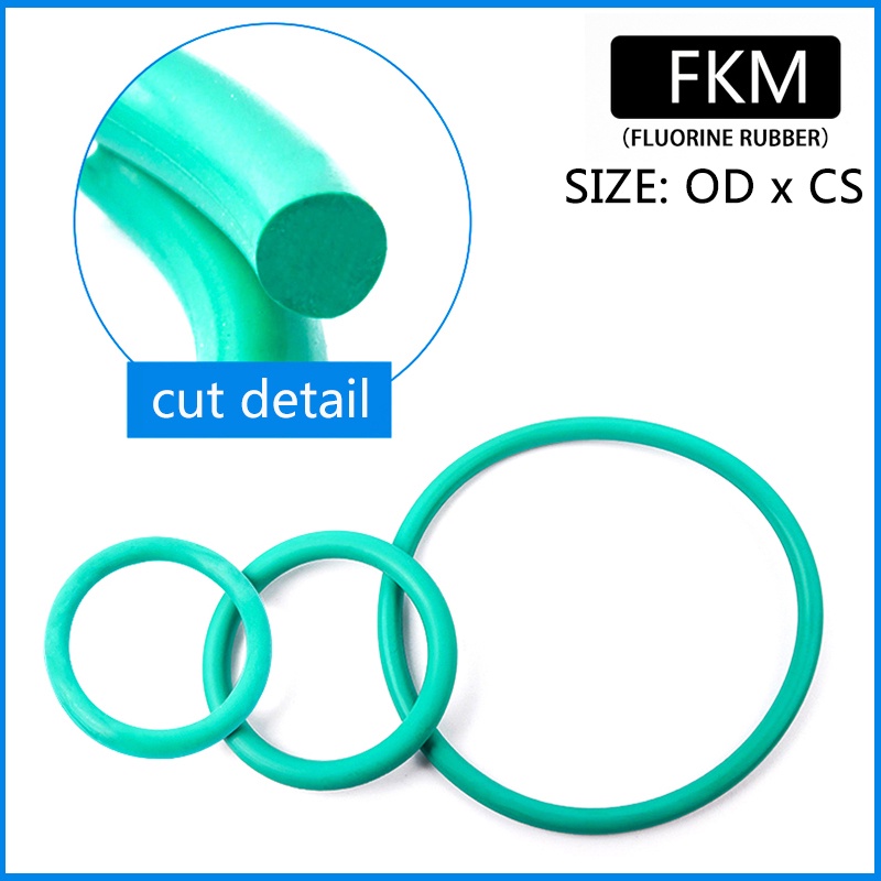 Set 150 Vòng Đệm Cao Su Màu Xanh Lá 1mm 1.5mm 1.9mm 2.4mm Dày 15 Kích Thước OD 6mm-30mm