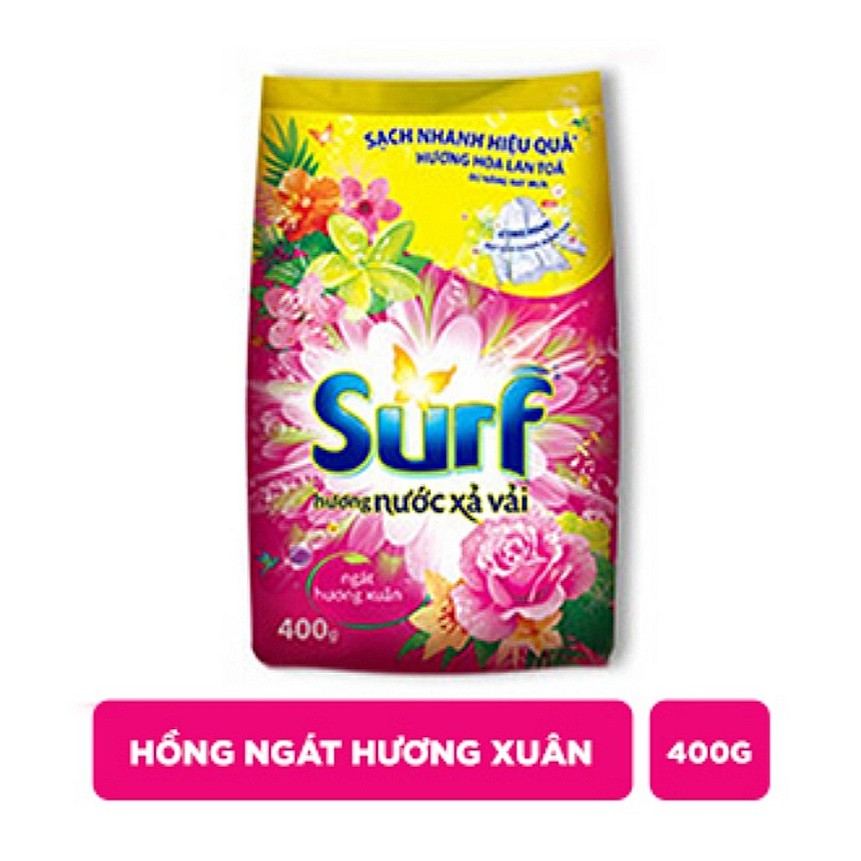 Bột giặt SURF Hương Nước xả Vải Ngát Hương Xuân Hồng 380g 380 g