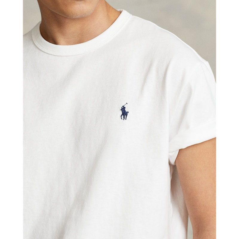 Áo Thun Nam Polo Ralph Lauren Màu Trơn Logo Ngựa