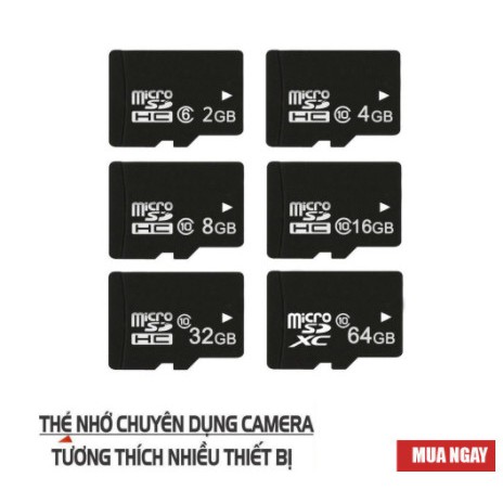 Thẻ nhớ Micro SD 16gb tốc độ cao chuyện dụng cho Camera, Smartphone, loa đài [THE-NHỚ]