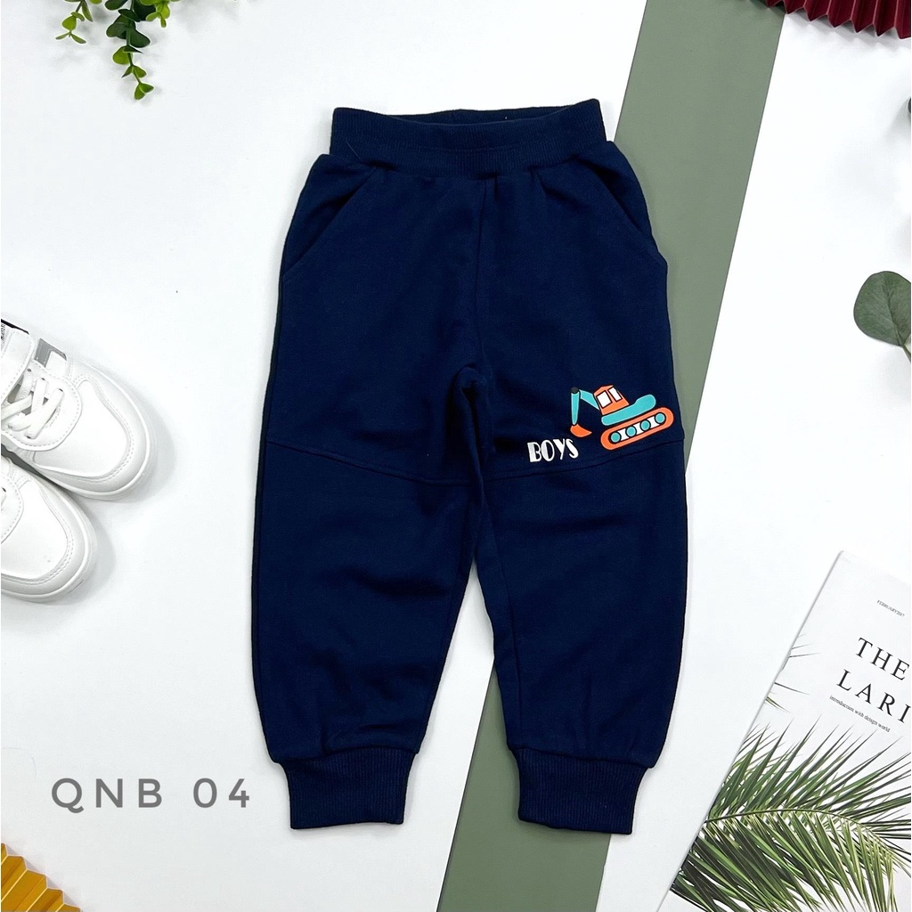 Quần nỉ da cá bé trai LITIBABY in chữ BOYS, size nhí 1 đến 7 tuổi