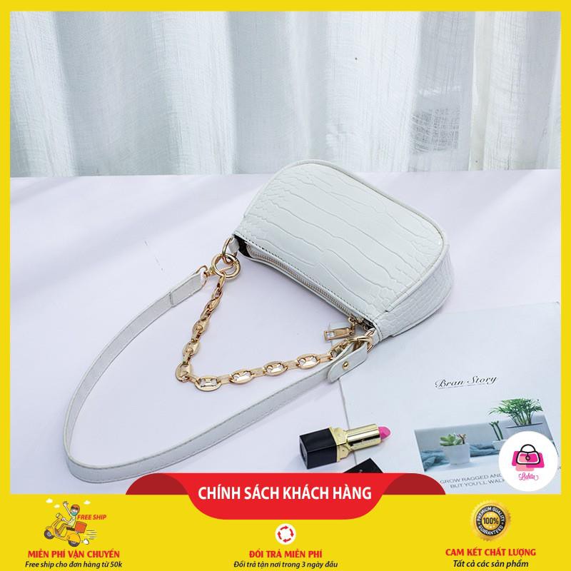 [Hot Sale] Túi Xách 2 Quai Hàn Quốc Chất Liệu Da Cao Cấp Nhiều Màu Trắng Đen Hồng Kaki Nhỏ Gọn Tiện Dụng Thời Trang 2021