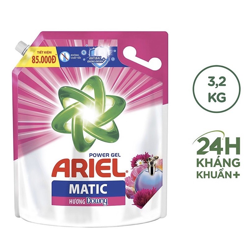 Nước Giặt Ariel Hương Downy Đậm Đặc Sạch Nhanh Túi 3.2kg