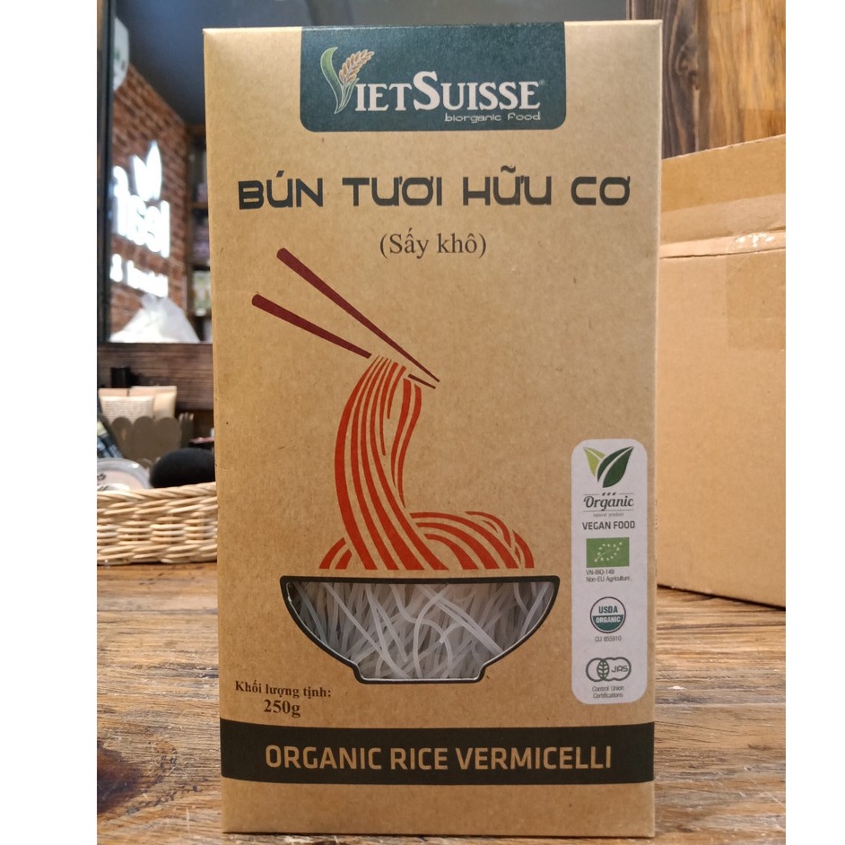 Bún Tươi Hữu Cơ Sấy Khô Vietsuisse 250g