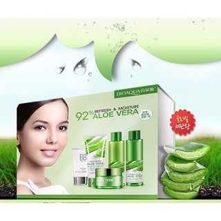 Bộ Chăm Sóc Da Lô Hội 92% BIOAQUA 5 Món