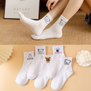 Vớ cotton thêu họa tiết hoạt hình phong cách nhật bản thời trang dễ thương cho nữ