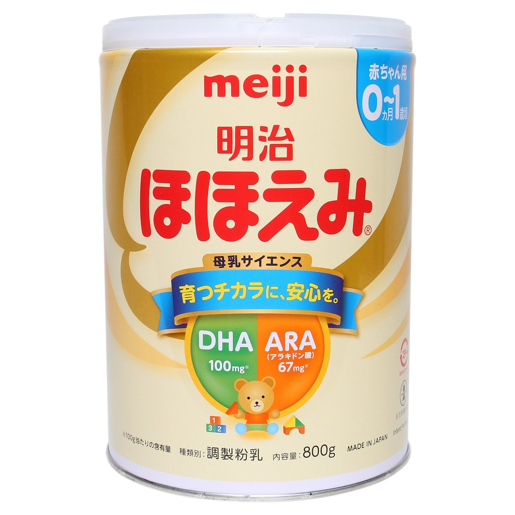 [Mẫu mới] Sữa Meiji (Meji) Nhật cho bé sơ sinh, số 0 và số 9 800gr.