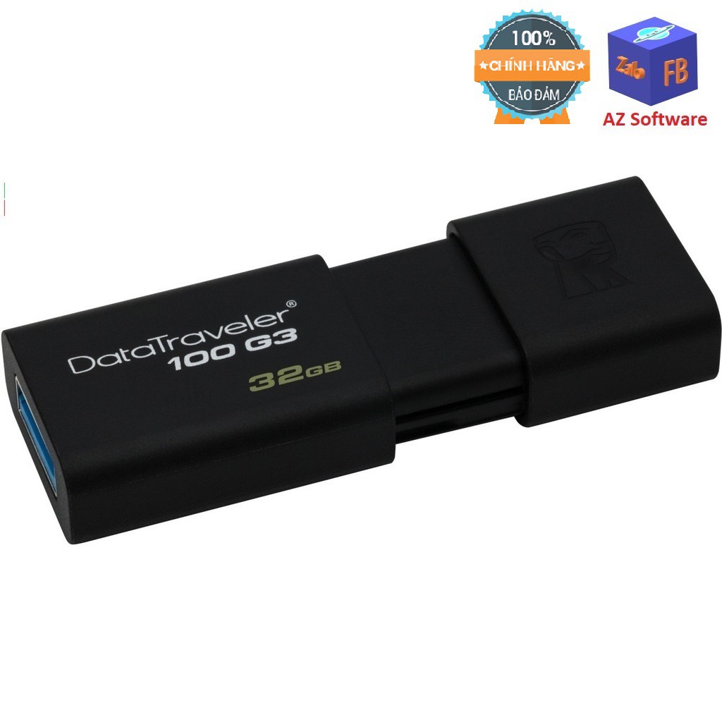 USB KINGSTON DT100G3 32GB 3.0 - Bảo hành chính hãng 5 NĂM