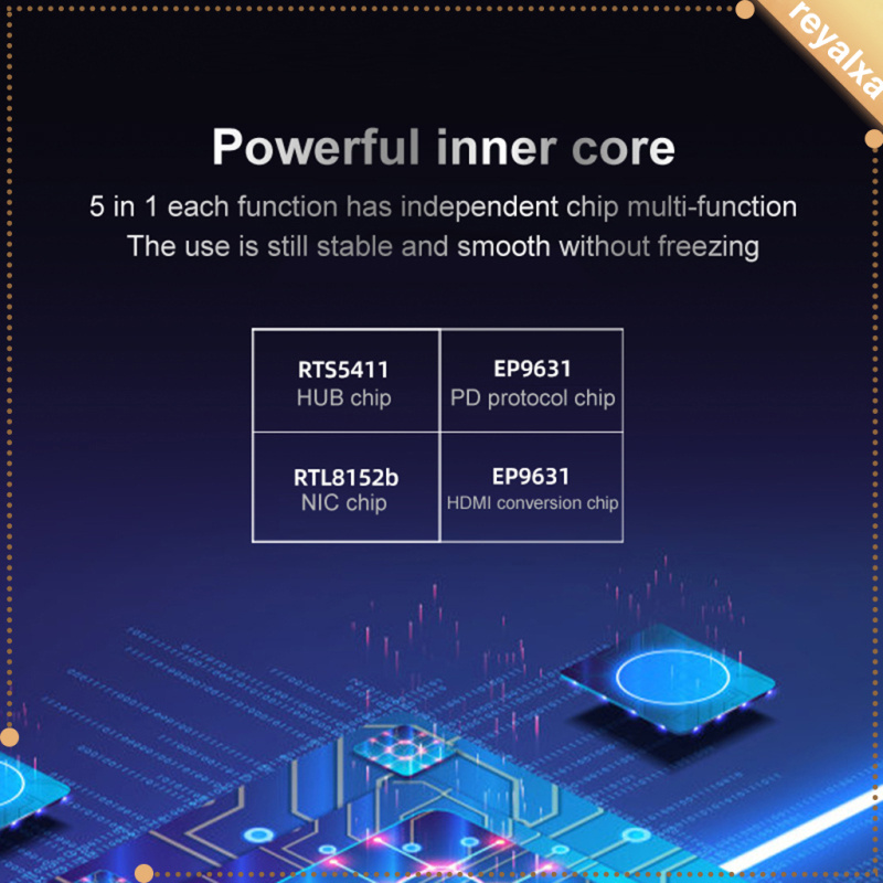 Bộ Chia Cổng Usb Type C 5 Trong 1 Rj-45 Lan 4k Hdmi 2 Usb 3.0 Pd | BigBuy360 - bigbuy360.vn