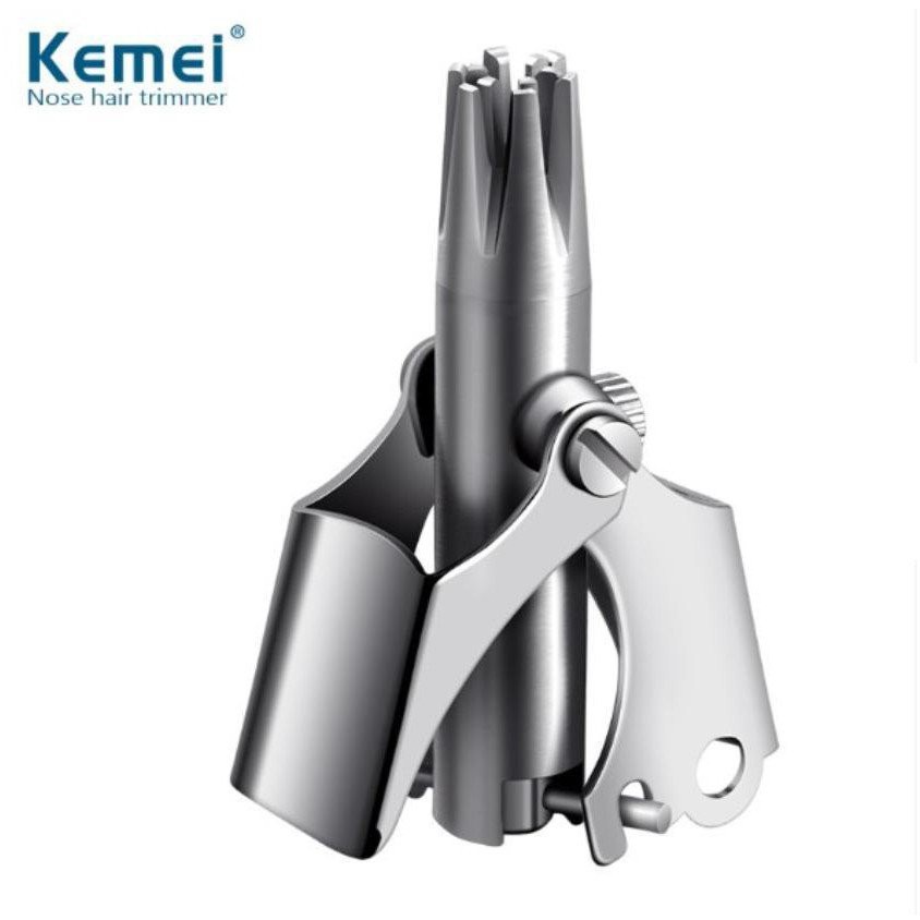 Dụng Cụ Cắt Tỉa Lông Mũi Kemei Bằng Thép Không Gỉ Cao Cấp, Máy Cắt Lông Mũi An Toàn Tiện Lợi