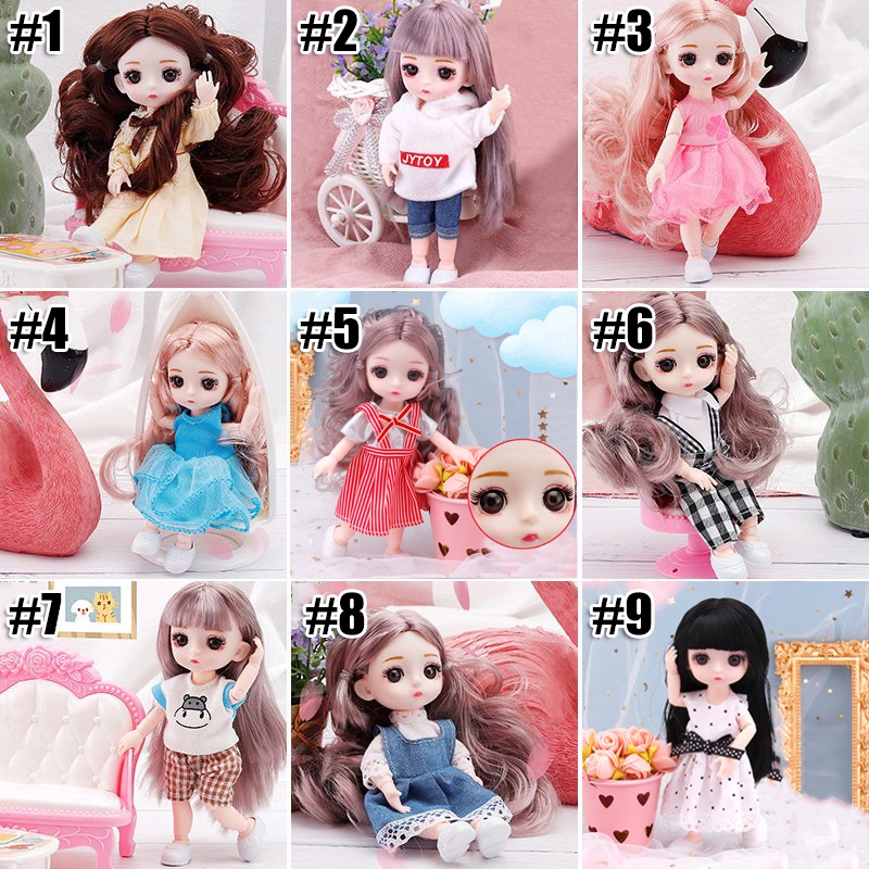 Búp bê Barbie 17cm tỉ lệ 1/12 xinh xắn cho bé