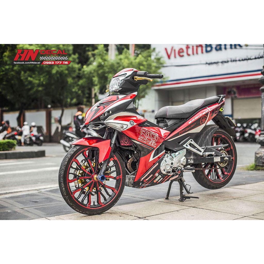 Tem trùm exciter 150 đỏ đen king of street