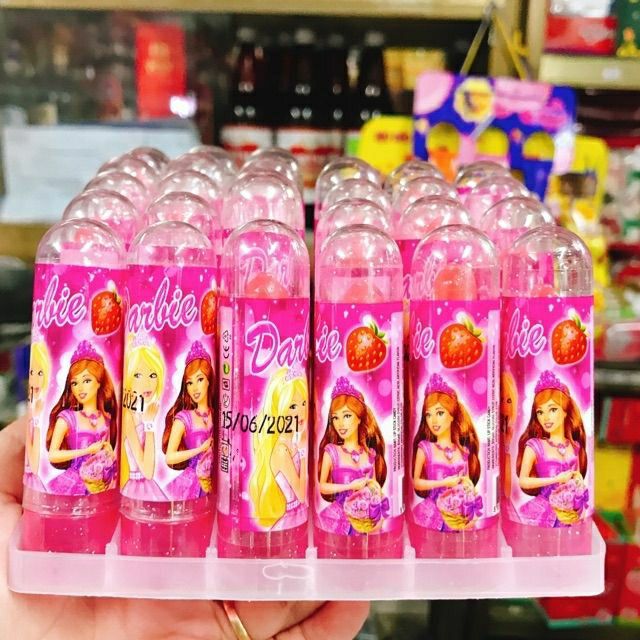 Kẹo mút son môi búp bê babie Thái Lan cho bé ( khay 30 thỏi )