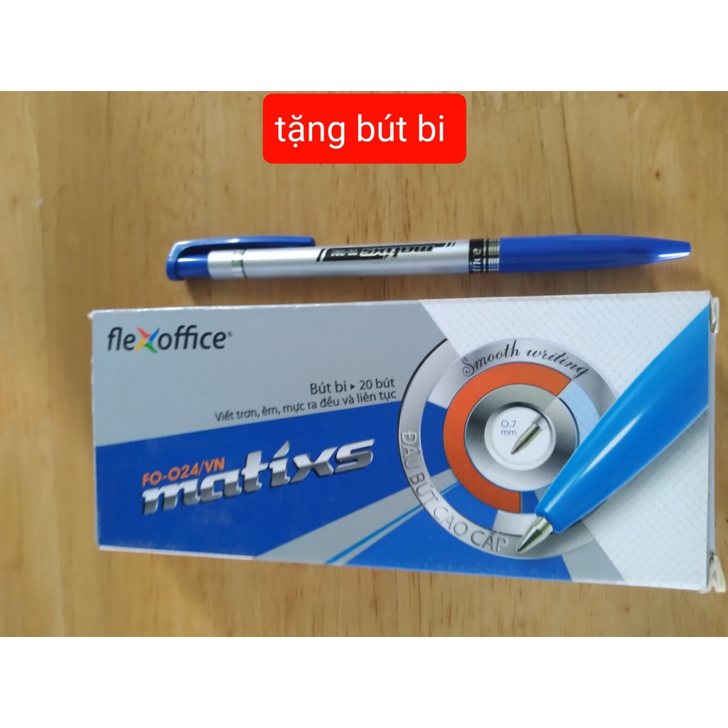 Hàng tặng không bán, bút bi nét đẹp mực xanh