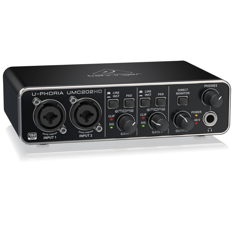 SOUNDCARD Thu Âm BEHRINGER U-PHORIA UMC202HD - Chính Hãng Phân Phối