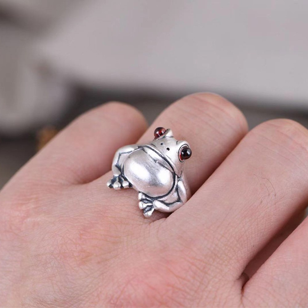 🎉ONLY🎉 New Bohemian Fashion Open Finger Frog Ring Creative Valentine's Day Gifts Jewelry|Color Adjustable Women Lady Retro Style