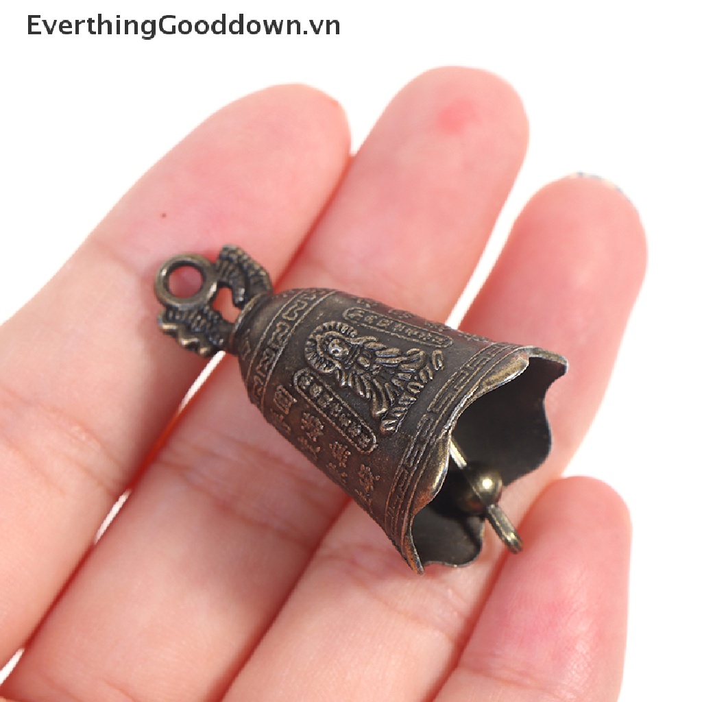 Everthinggooddown Set 2 Chuông Đồng mini Cổ Điển Trung Quốc Cầu Nguyện Quan Âm