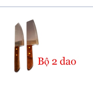 Bộ 2 dao, dao thái thịt, dao gọt hoa quả siêu bén