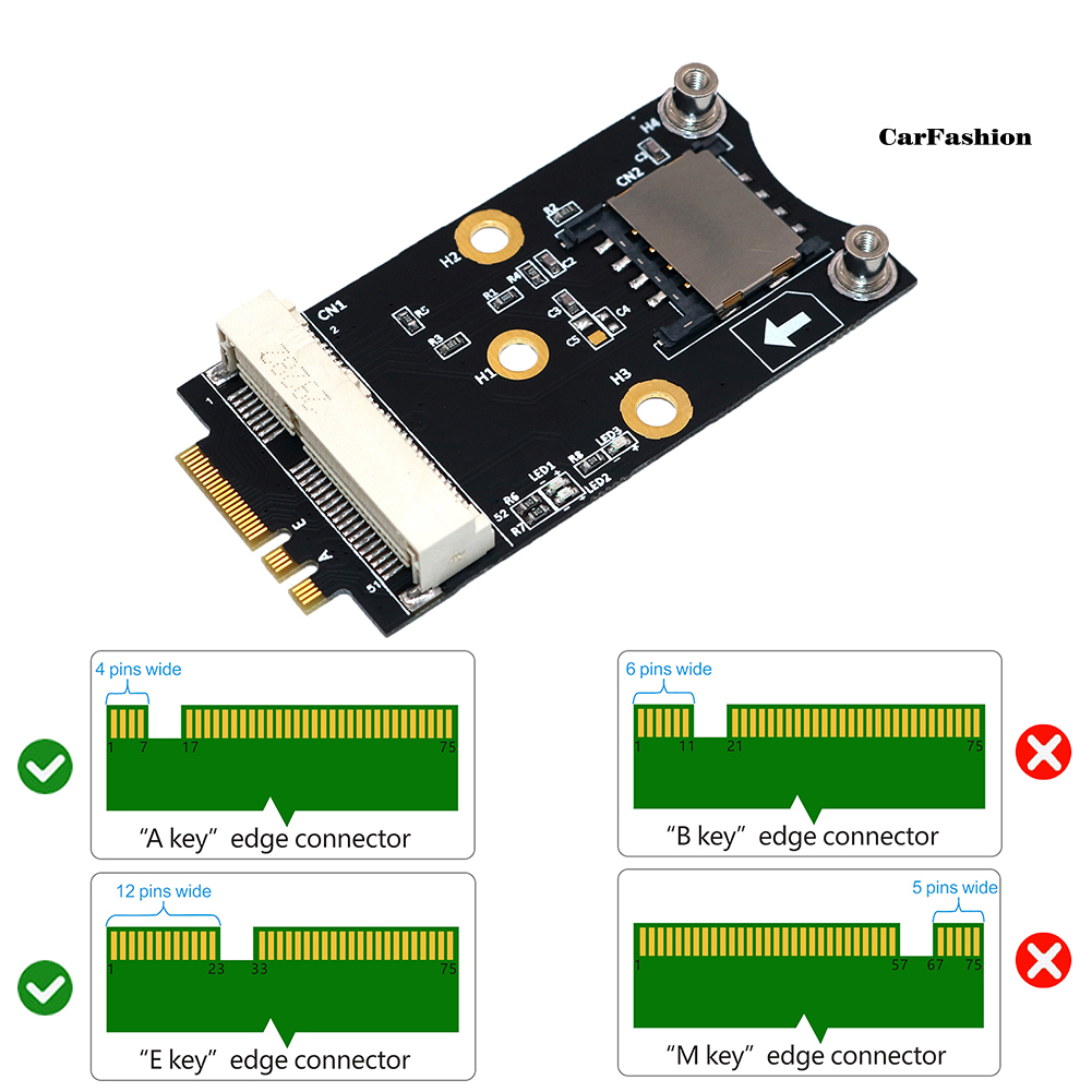 Bộ Chuyển Đổi Mini Pci-E Sang M.2 Ngff Key A / E Với Khe Sim Cho 3g / 4g | BigBuy360 - bigbuy360.vn