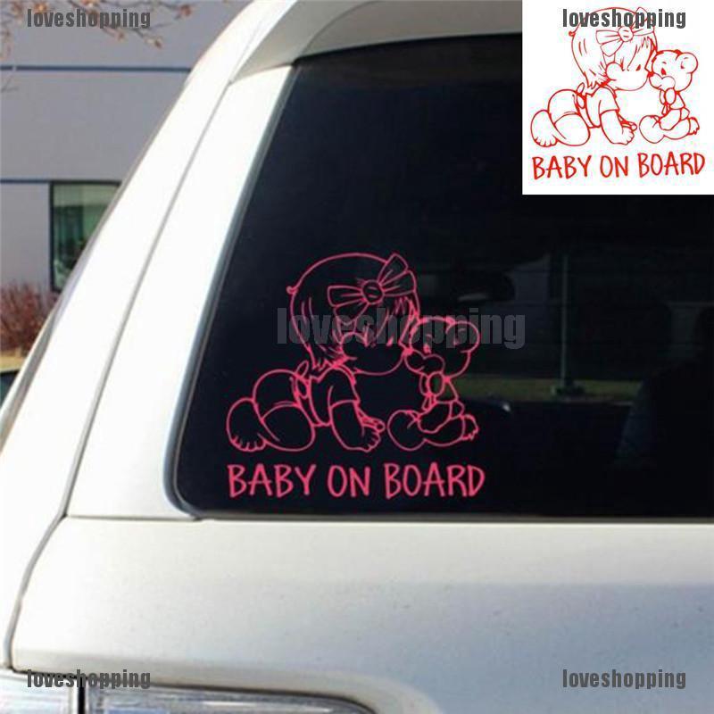 Decal dán trang trí " Baby on Board " cho xe hơi