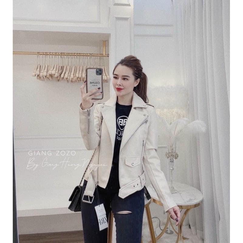 SIÊU HOT ÁO KHOÁC DA KÈM ĐAI CỔ VEST | BigBuy360 - bigbuy360.vn