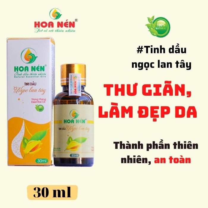 Tinh dầu Hoa Ngọc lan tây nguyên chất - Hoa Nén - Hương thơm nhẹ, khử mùi, ẩm mốc, đuổi muỗi, côn trùng - 30ml