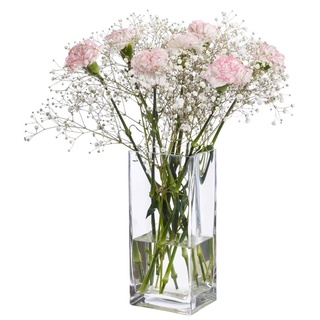 Bình hoa thuỷ tinh trụ vuông cao cấp cạnh 10 cm