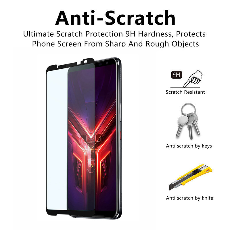 Kính cường lực bảo vệ màn hình điện thoại Asus Rog Phone 3 2 6 6D 5 Pro 7 Ultimate