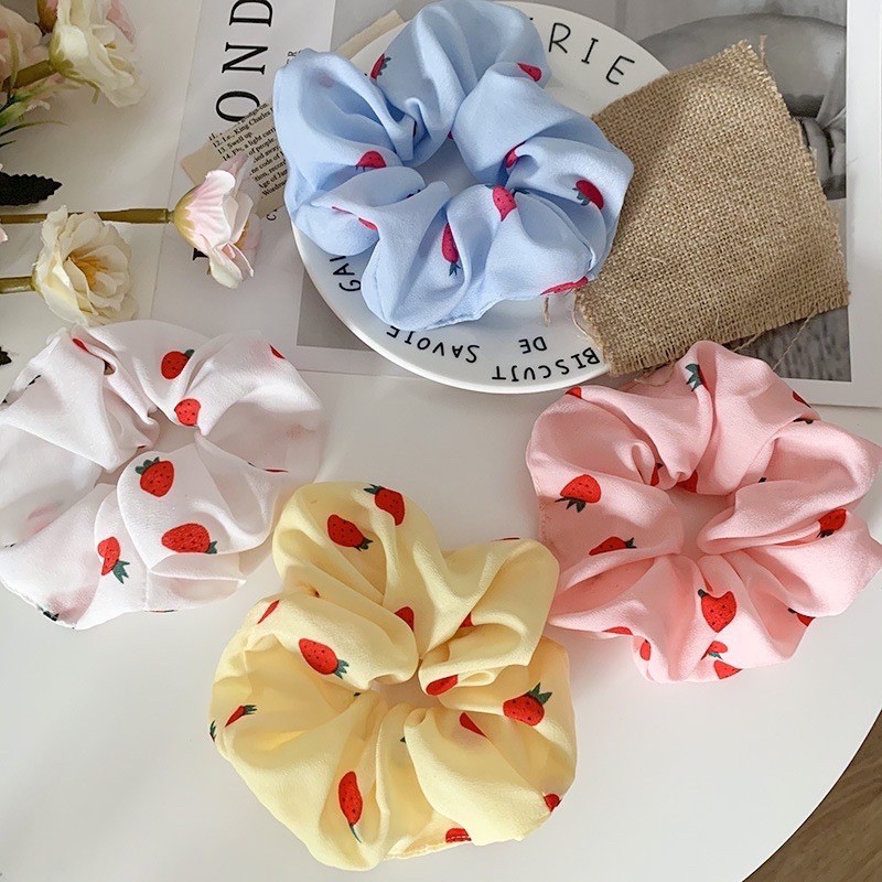 Buộc Tóc Scrunchies Hình Trái Cây Dễ Thương Phong Cách Hàn Quốc Botaria