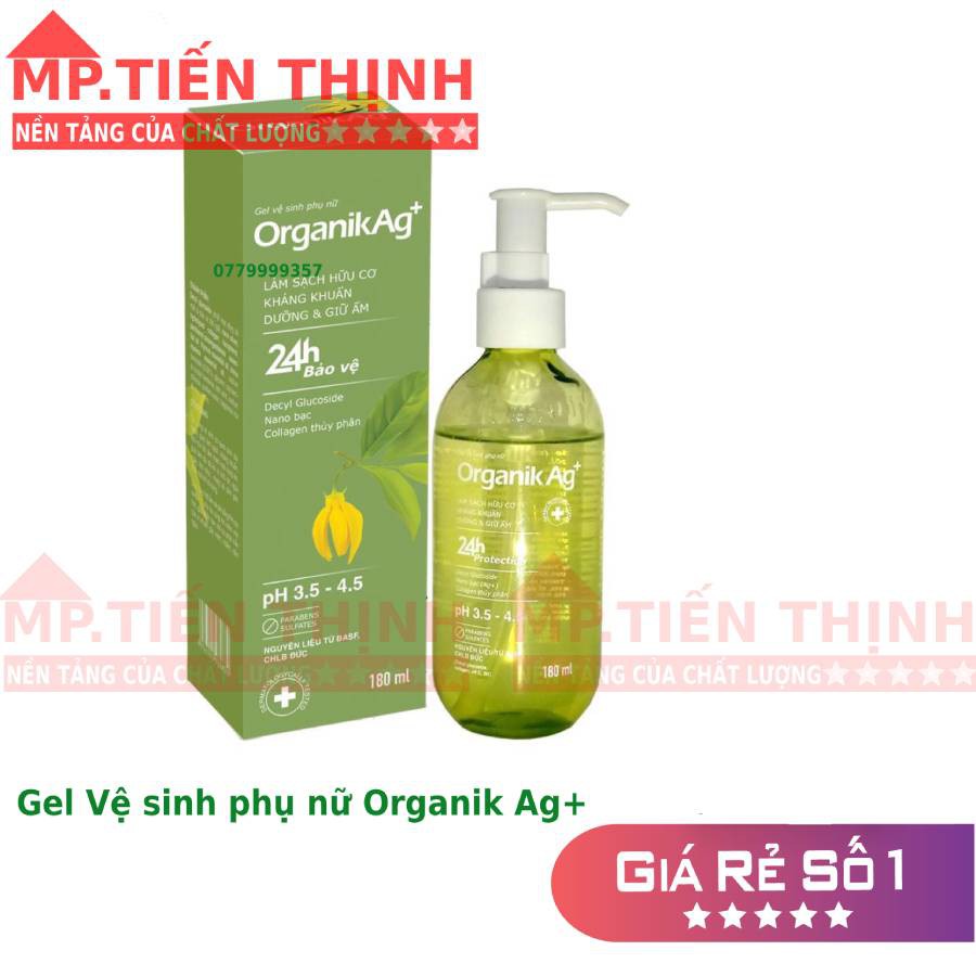 Nước rửa phụ khoa Gel Vệ sinh phụ nữ Organik Ag+