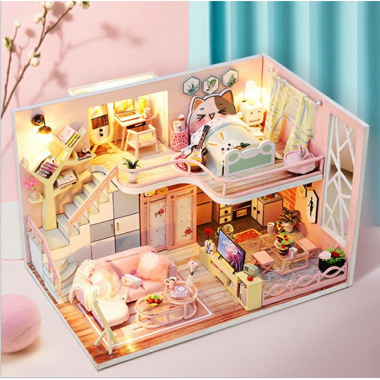 Mô hình nhà gỗ DIY - Kitty House