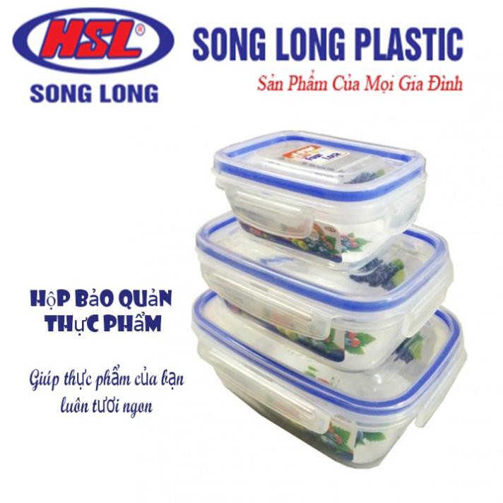 Set 3 hộp trữ đông- hộp nhựa việt nhật bảo quản thức ăn siêu bền