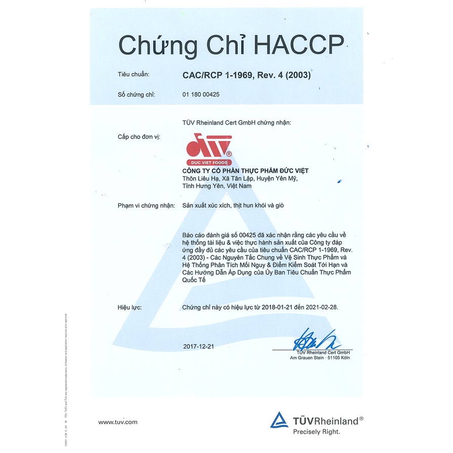 Xúc xích King BBQ - Đức Việt, Xúc xích King BBQ Cao Cấp, Chuẩn vị Đức, Gói 250g