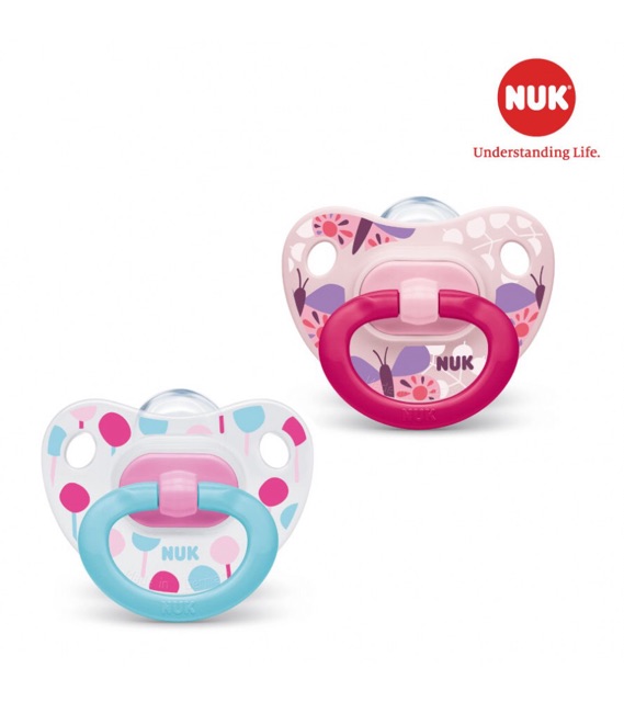 TY GIẢ NUK SILICON CLASSIC CHỈNH NHA 0-6M/6-18M
