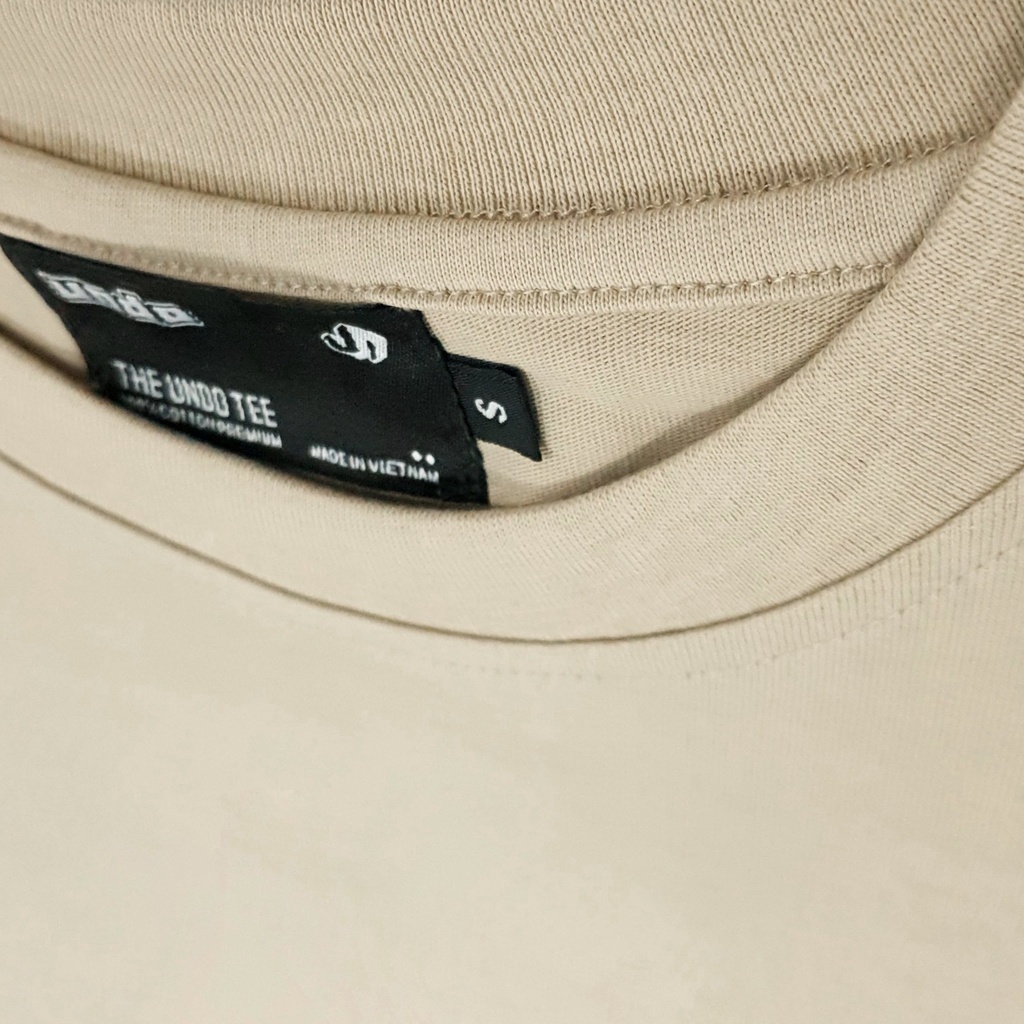 Áo Thun Unisex Undo Retro Màu Beige 100% Cotton - Local Brand Chính Hãng