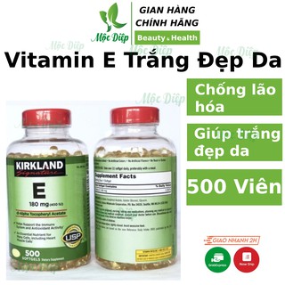 Vitamin e Kirkland 500 viên – Viên uống trắng da ❤️CHÍNH HÃNG👍Vitamin e 400 hỗ trợ làm đẹp da