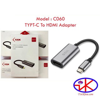 Cáp chuyển đổi type-c to hdmi 4k ssk c060