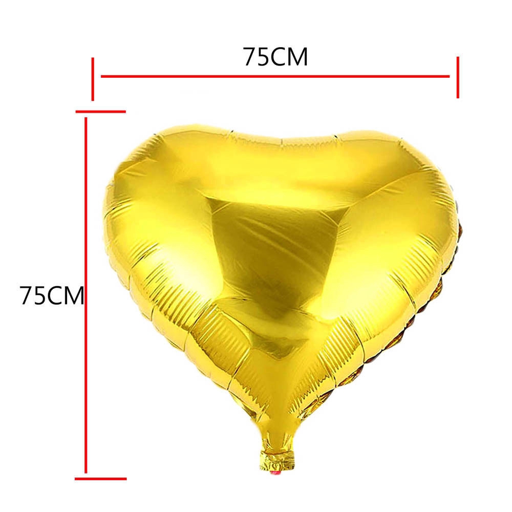 Bong bóng trái tim kích thước 75cm dùng trong trang trí tiệc cưới tiệc sinh nhật tùy chọn màu sắc