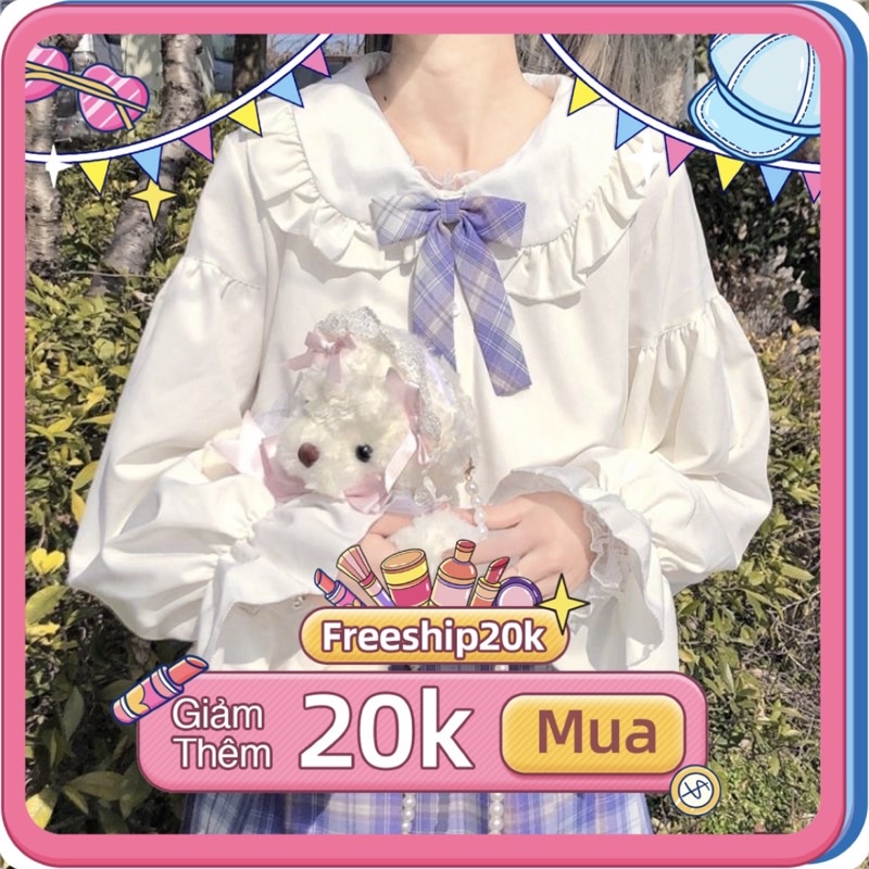 Áo Sơ Mi Trắng Lolita Cô Gái Nhật