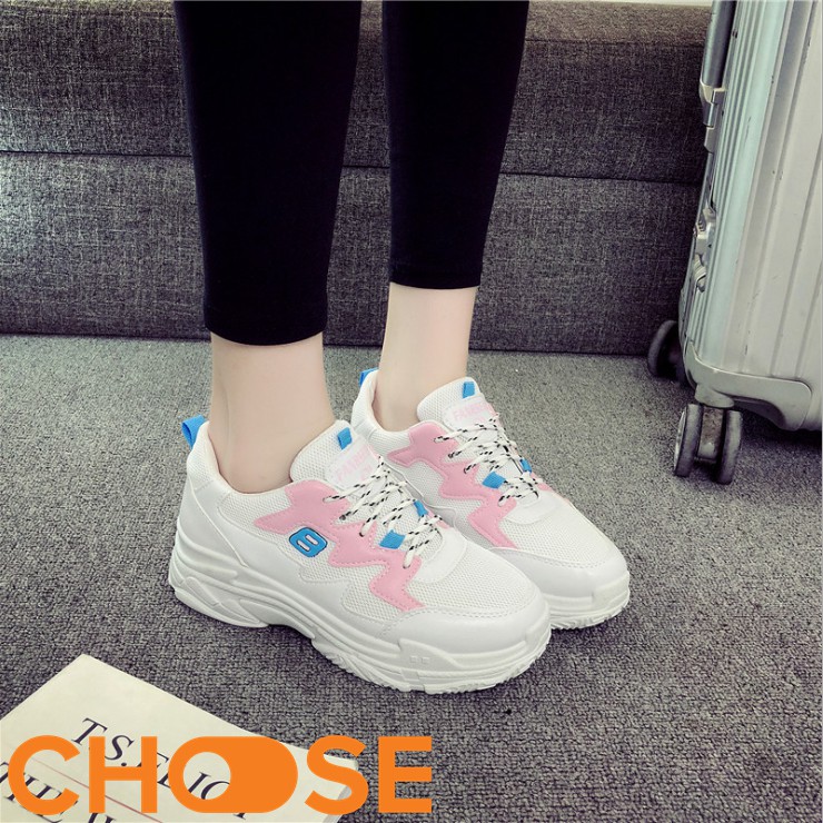 Giày Nữ Mẫu Sneaker Choose Độn Đế ULZANG Mới Phối Viền ZicZac G2615