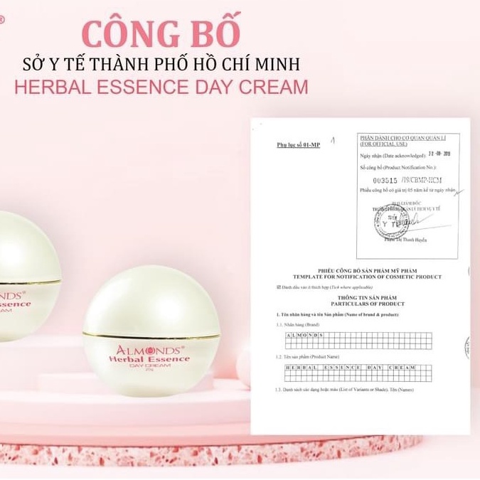 Kem dưỡng da ban ngày hạnh nhân nâng tone, dưỡng trắng ALMONDS